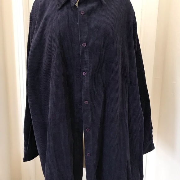 Navy Corduroy Button Down - Picture 2 of 6